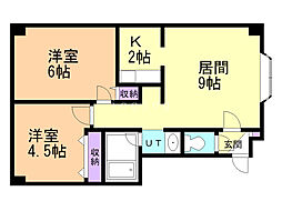 Settle西岡 2LDKの間取図画像