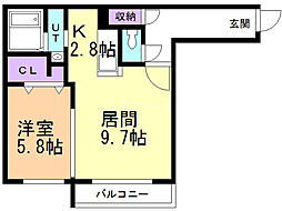 PremierResidence 1LDKの間取図画像