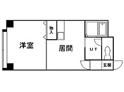 藤屋BLD.2 1LDKの間取図画像