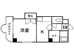 エクセル3 1Kの間取図画像