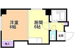 ヴィラフェリーチェ平岸 1DKの間取図画像