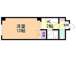 チャイルドパーク 1Kの間取図画像