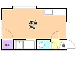 チェリーテラス ワンルームの間取図画像