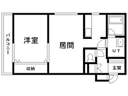 第8森宅建豊平ビル 1LDKの間取図画像
