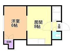 レジデンスやまいち 1LDKの間取図画像