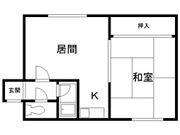 フォレストヒル澄川 1LDKの間取図画像