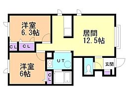 ミュンヘンフクズミ 2LDKの間取図画像