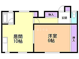 メゾンアルト澄川 1LDKの間取図画像