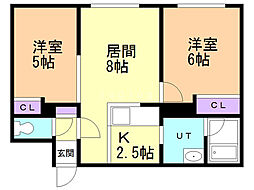 BRAMA 2LDKの間取図画像