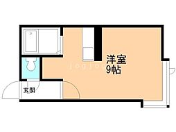 パインバレー羊ヶ丘 ワンルームの間取図画像