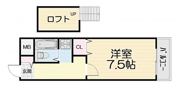 レジデンスパートIV ｜大阪府堺市西区神野町3丁(賃貸マンション1K・2階・23.50㎡)の写真 その3