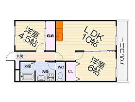 大阪府堺市西区浜寺船尾町西3丁（賃貸マンション2LDK・3階・53.00㎡） その2