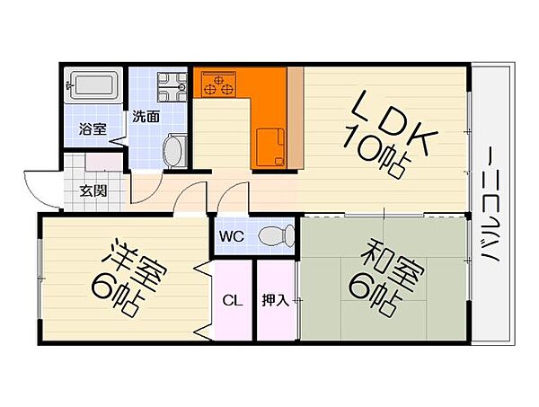 ローズマンション ｜大阪府堺市西区津久野町1丁(賃貸マンション2LDK・2階・53.00㎡)の写真 その2