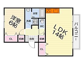 大阪府泉大津市旭町（賃貸アパート1LDK・2階・51.00㎡） その2