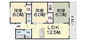 大阪府高石市西取石8丁目（賃貸マンション3LDK・2階・65.00㎡） その2