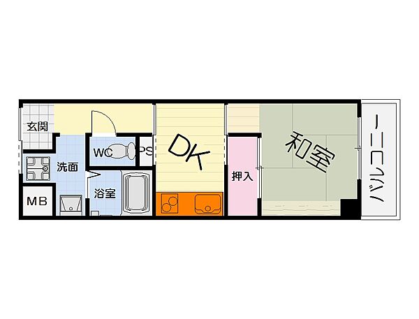 大阪府泉大津市助松町3丁目(賃貸マンション1DK・2階・30.23㎡)の写真 その2