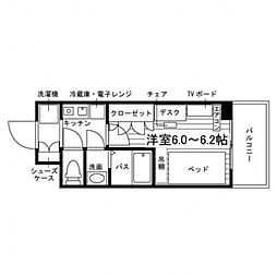 学生会館 NCRe京都深草[食事付き] 5階1Kの間取り