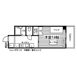 エンデバー93 5階1Kの間取り