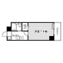 サンステージ21 1Kの間取図画像