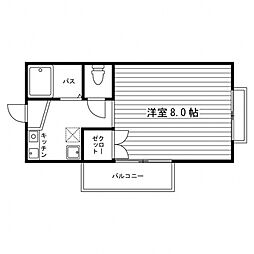 ロイヤルハウスL 1Kの間取図画像