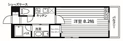 クレドール西陣大宮 1Kの間取図画像