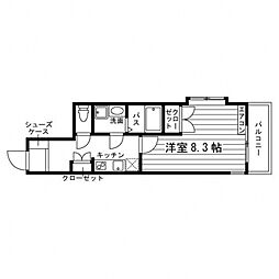 シャトレプレシャス御所西 1Kの間取図画像