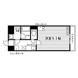 ブラッサム京田辺 1Kの間取図画像