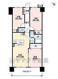 アンピール教育大前 3LDKの間取図画像