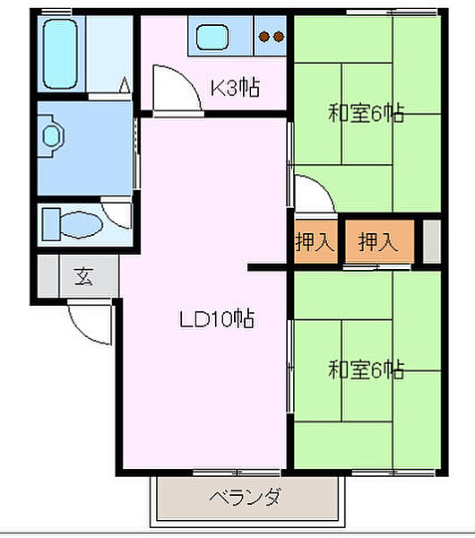 コンフォールＢ棟 101｜三重県四日市市川島町(賃貸アパート2LDK・1階・50.60㎡)の写真 その2