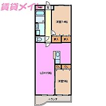 三重県三重郡菰野町大字菰野（賃貸マンション2LDK・1階・64.84㎡） その2