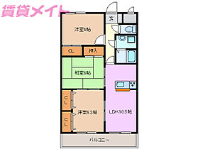 三重県四日市市山城町（賃貸マンション3LDK・2階・65.58㎡） その2