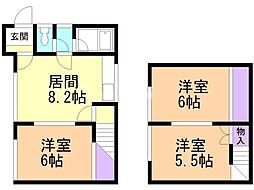ハイツふちもと 3LDKの間取図画像