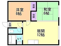 リラ.フランセR 2LDKの間取図画像