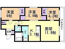 間取図画像 3LDK