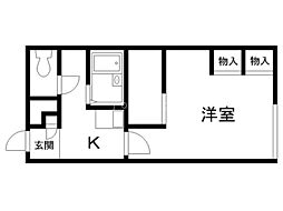 レオパレス昭和中央 1Kの間取図画像