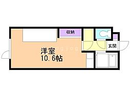 大栄緑ケ岡ハイツ2 ワンルームの間取図画像