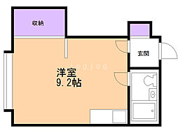 エスポワールハイツ ワンルームの間取図画像