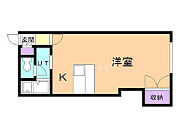 ミキハウス 1Kの間取図画像