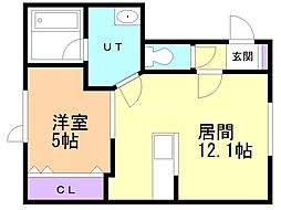 アン・エルム2 1LDKの間取図画像