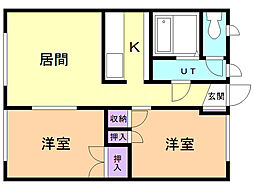 ファインいずみ 2LDKの間取図画像