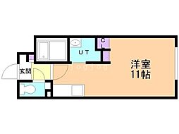 グランコンフオート末広 ワンルームの間取図画像