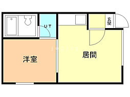 パークサイドZ 1DKの間取図画像