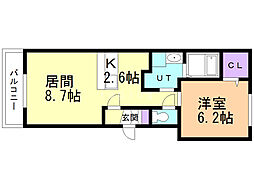 セントウレア 1LDKの間取図画像