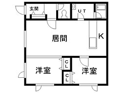 ハーバーシティウラミNo.12 2LDKの間取図画像