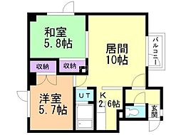 ファミールハウス 2LDKの間取図画像