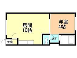 パークサイドP 1LDKの間取図画像
