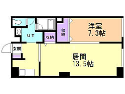 メゾンクシロ 1LDKの間取図画像