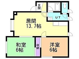 間取図画像 2LDK