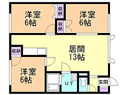 プレース北都 2階