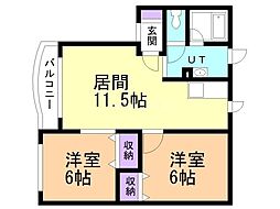 間取図画像 2LDK